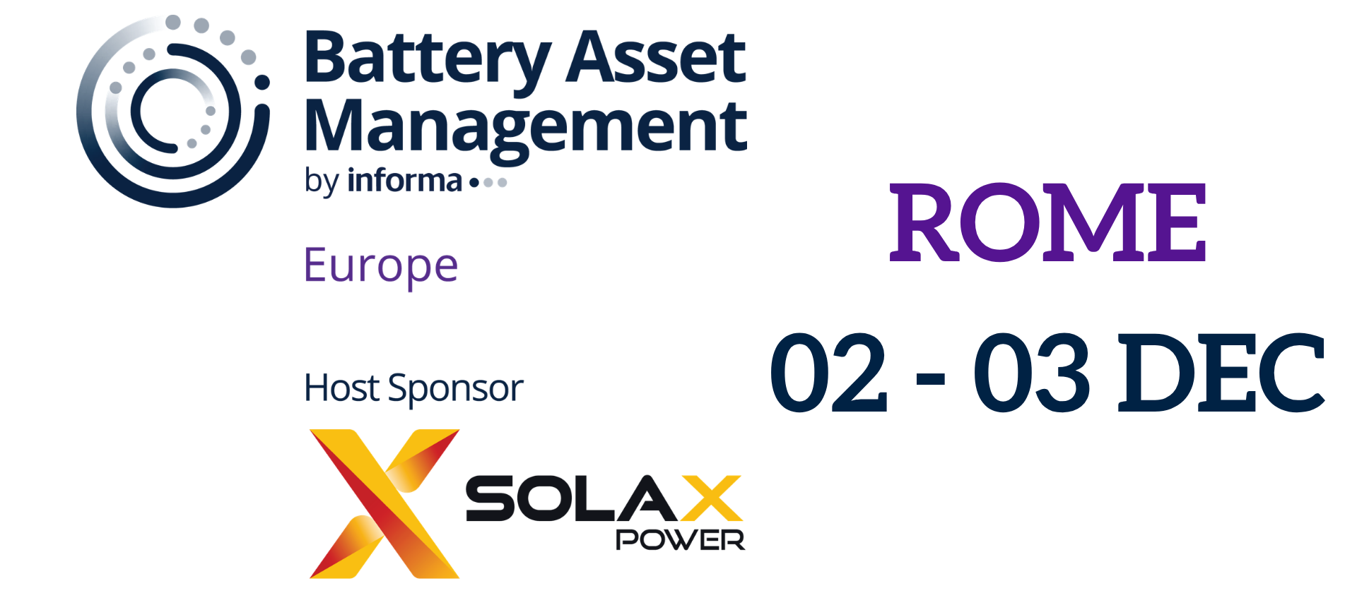 Battery Asset Management Summit Europe Logo with Location